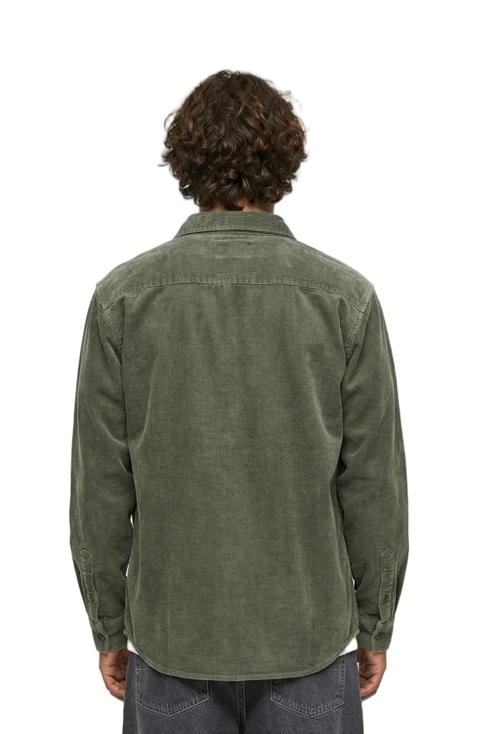 BamBooBay Chill Cord Long Sleeve Shirt Olive - Image 2