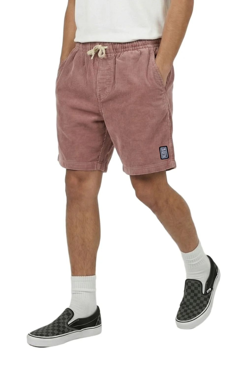 BamBooBay Chill Cord Shorts Mauve - Image 5