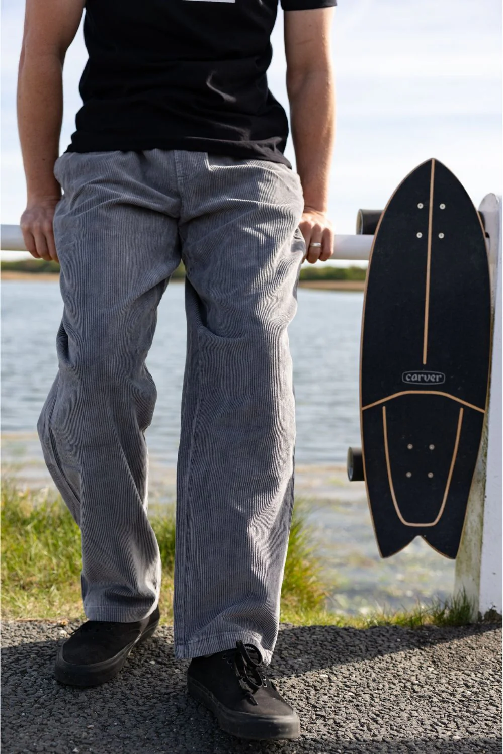 BamBooBay Chill Cord Mens Trousers Grey - Image 2