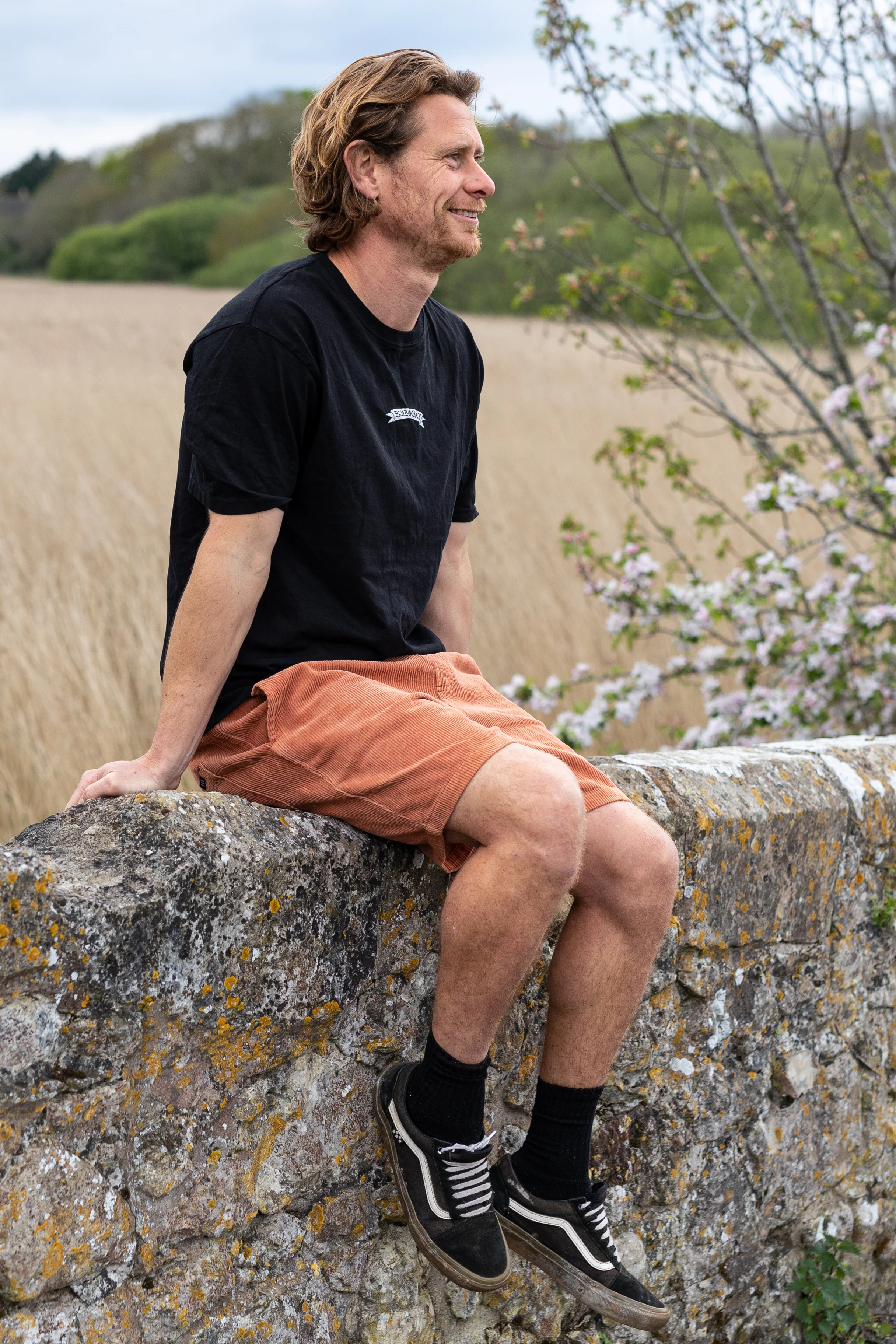 BamBooBay Chill Cord Shorts Rust - Image 2