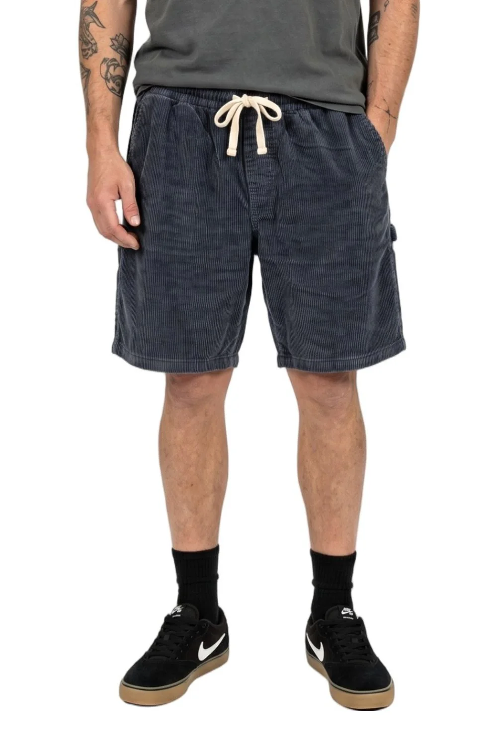 BamBooBay Chippy Chill Mens 22" Cord Shorts Dark Navy