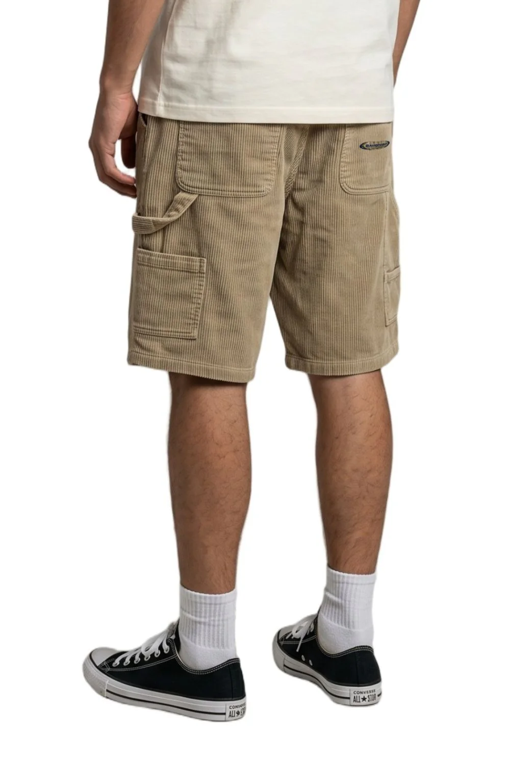 BamBooBay Chippy Chill Mens 22" Cord Shorts Khaki - Image 4