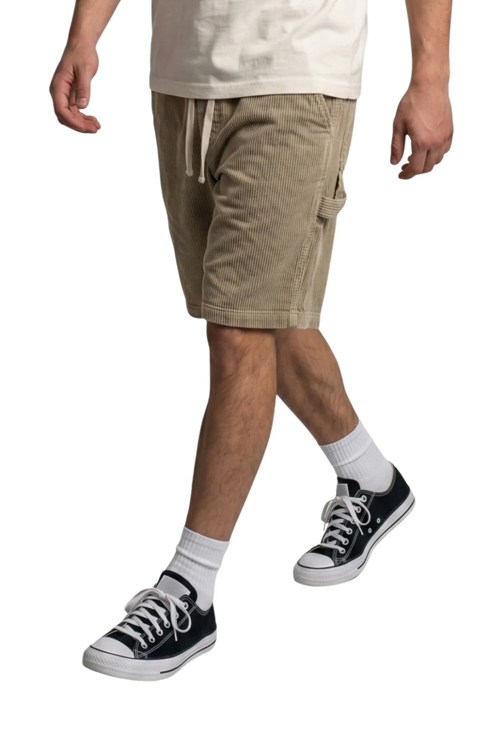 BamBooBay Chippy Chill Mens 22" Cord Shorts Khaki - Image 5