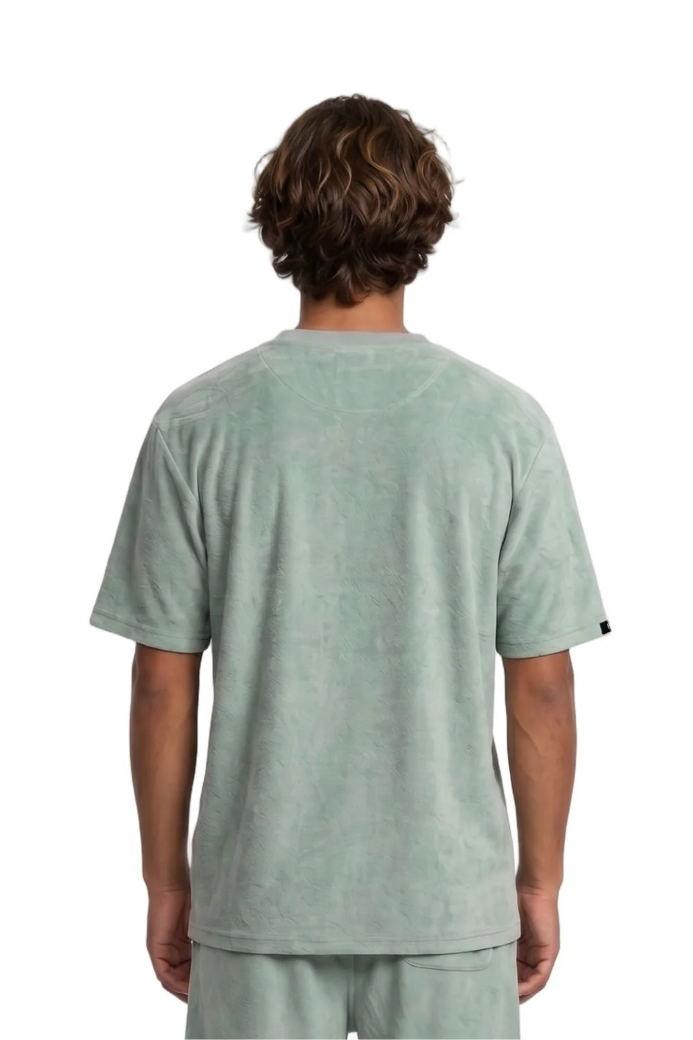 BamBooBay Lazy Terry Mens T-Shirt Aloe - Image 5