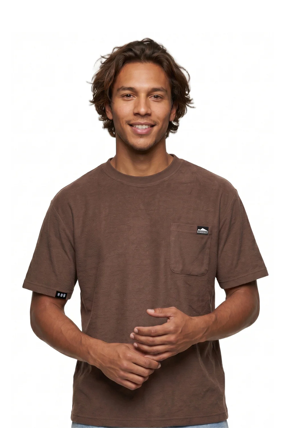 BamBooBay Lazy Terry Mens T-Shirt Chocolate