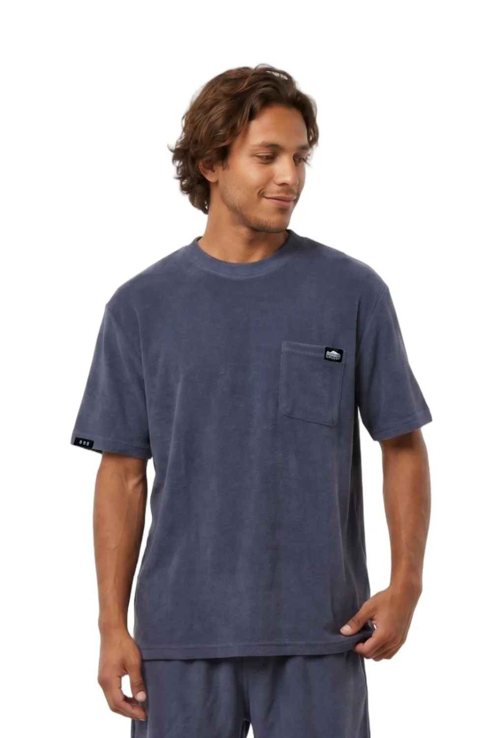 BamBooBay Lazy Terry Mens T-Shirt Navy