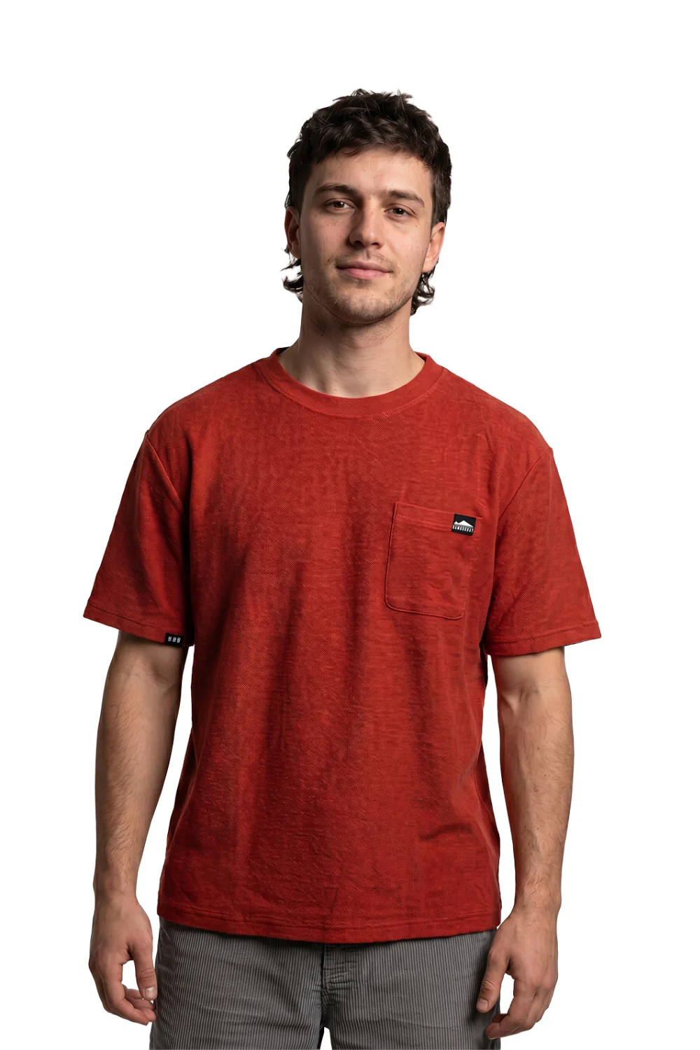 BamBooBay Lazy Terry Mens T-Shirt Terracotta