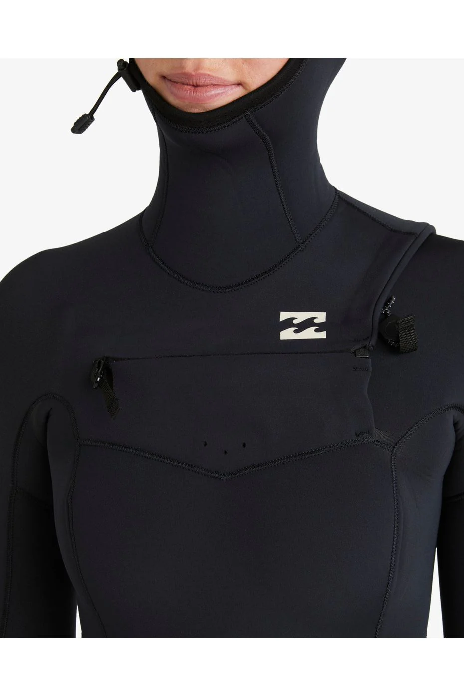Billabong Womens 5/4 Synergy Natural Chest Zip Hooded Wetsuit Night Fall - Image 5