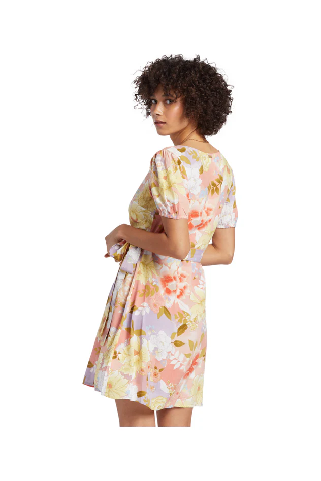 Billabong Hot Tropics Mini Dress Sweet Peach - Image 3