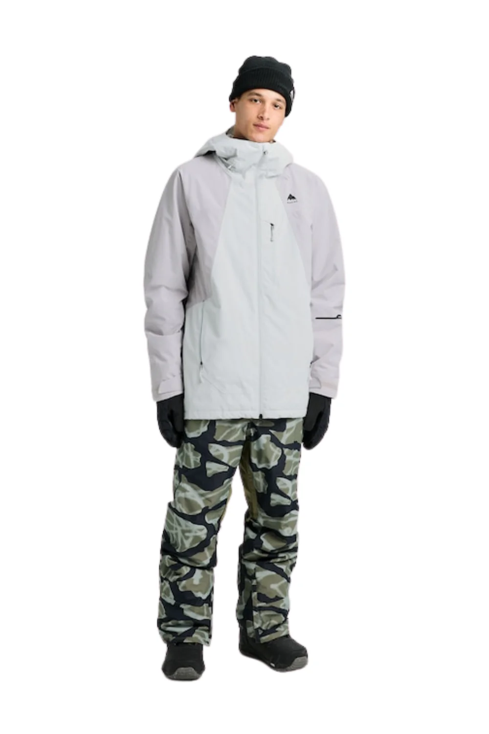 Burton Mens Reserve 2L Insulated Snowboard Jacket Grey Cloud/Washed Lavender - Image 8