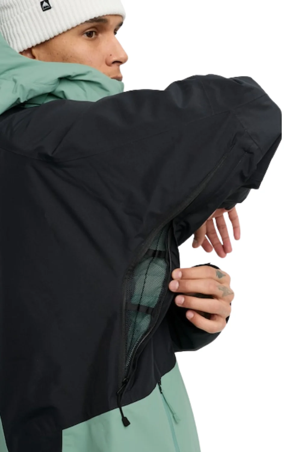 Burton Mens Reserve 2L Insulated Snowboard Jacket Soft Sage/True Black - Image 4