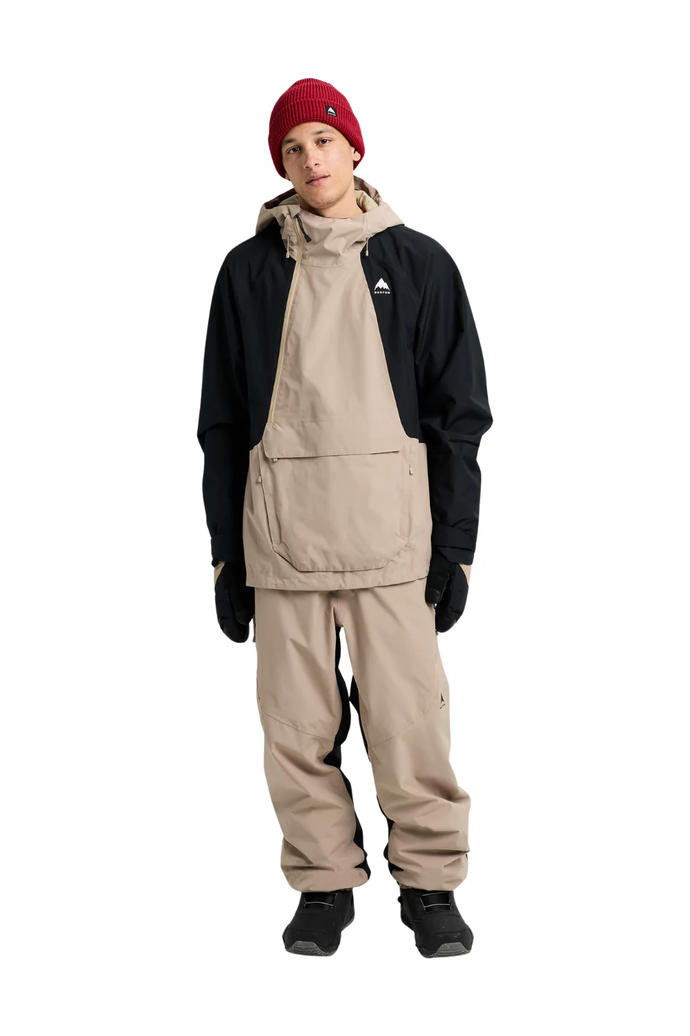 Burton Mens Reserve 2L Relaxed Snowboard Anorak Summit Taupe/True Black - Image 8