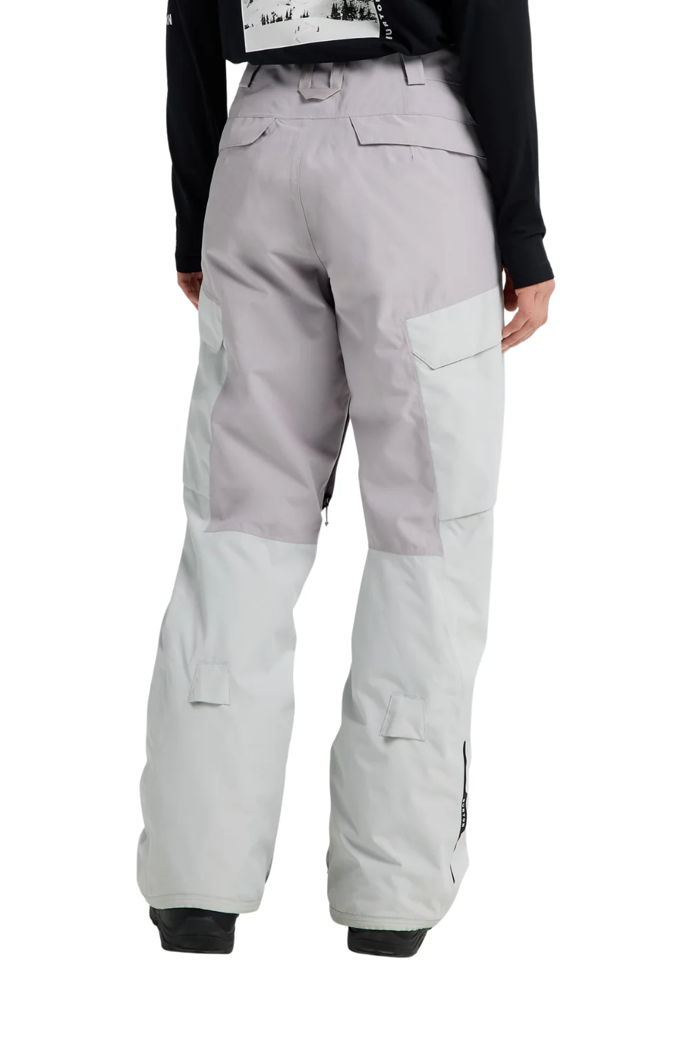 Burton Reserve 2L Womens Insulated Snowboard Pants Gray Cloud/Washed Lavender - Image 2