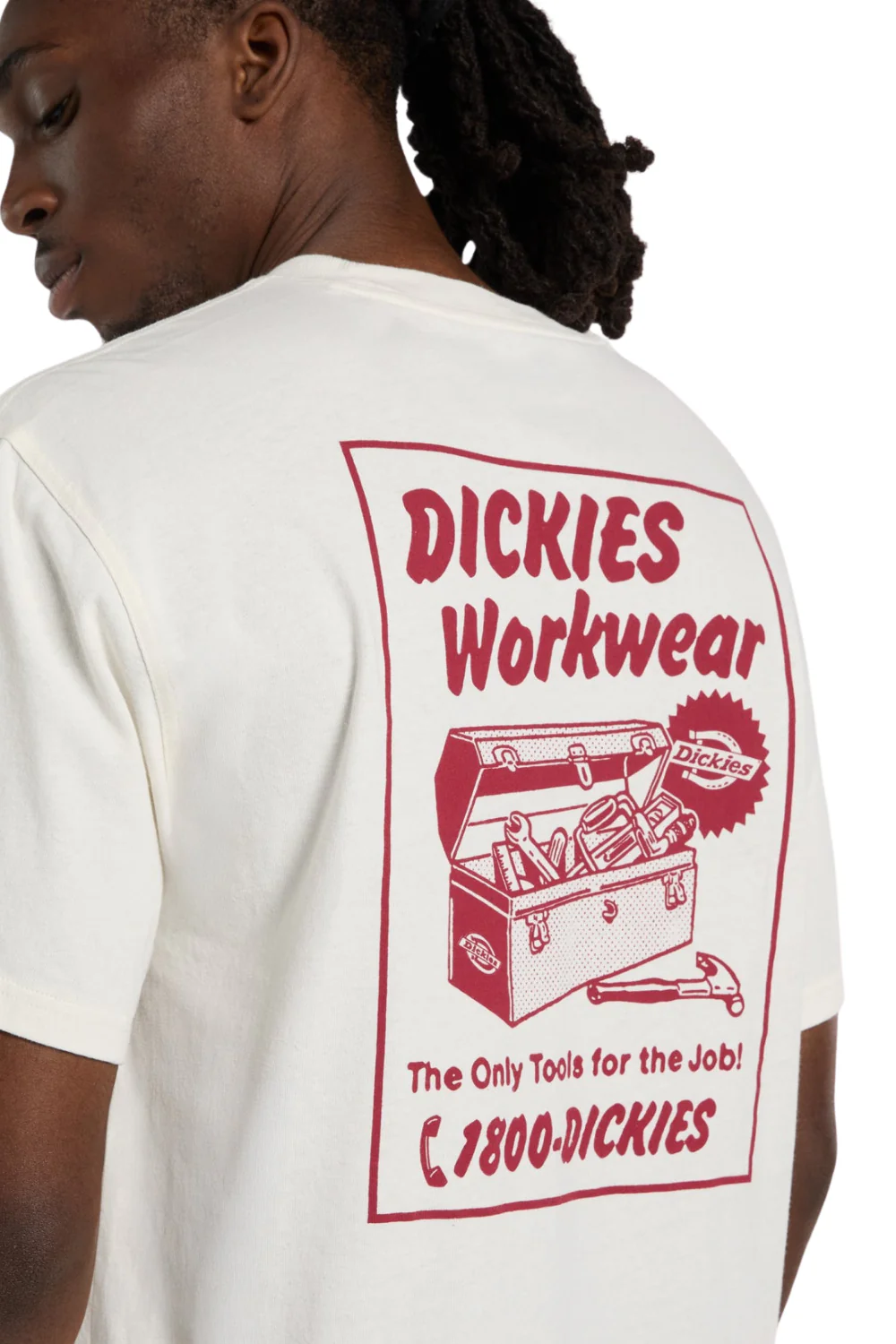 Dickies Dry Ridge Mens T-Shirt Egret - Image 5