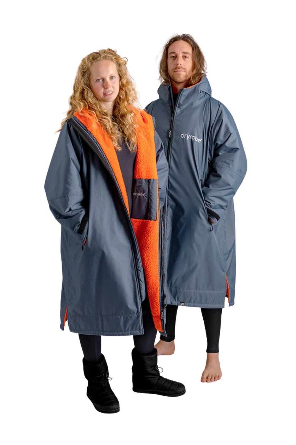 Dryrobe Advance Adult Long Sleeve Dark Grey Orange