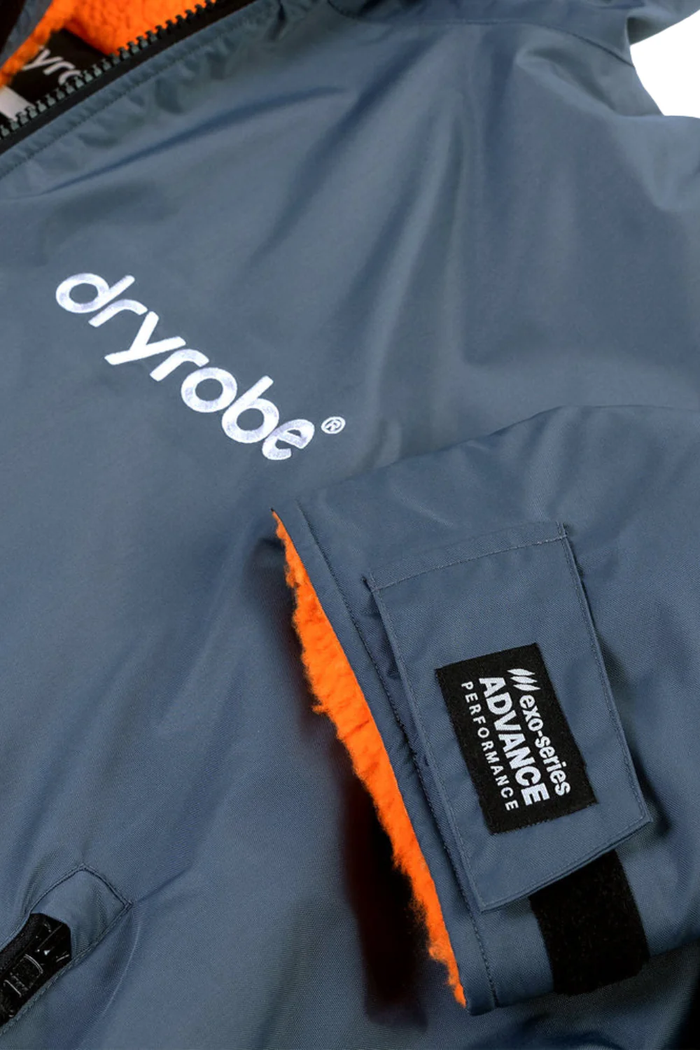 Dryrobe Advance Adult Long Sleeve Dark Grey Orange - Image 5