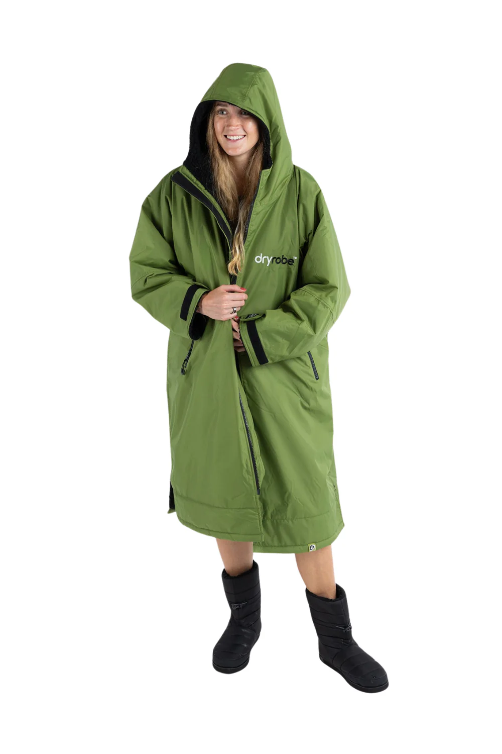 Dryrobe Advance Long Sleeve Changing Robe Forest Green/Black
