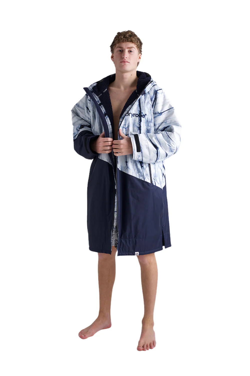 Dryrobe Advance Adults Long Sleeve Changing Robe Batik/Blue - Image 3