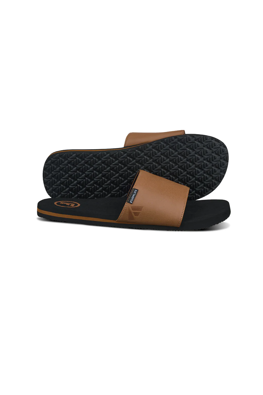 Foamlife Seales Mens Slide Sandal Black/Brown - Image 2