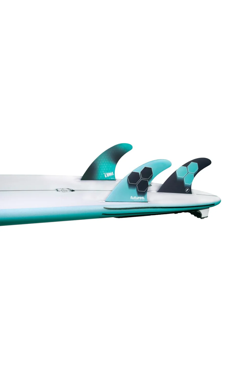 Futures AM1 Honeycomb Thruster Surfboard Fins Teal Navy - Image 3