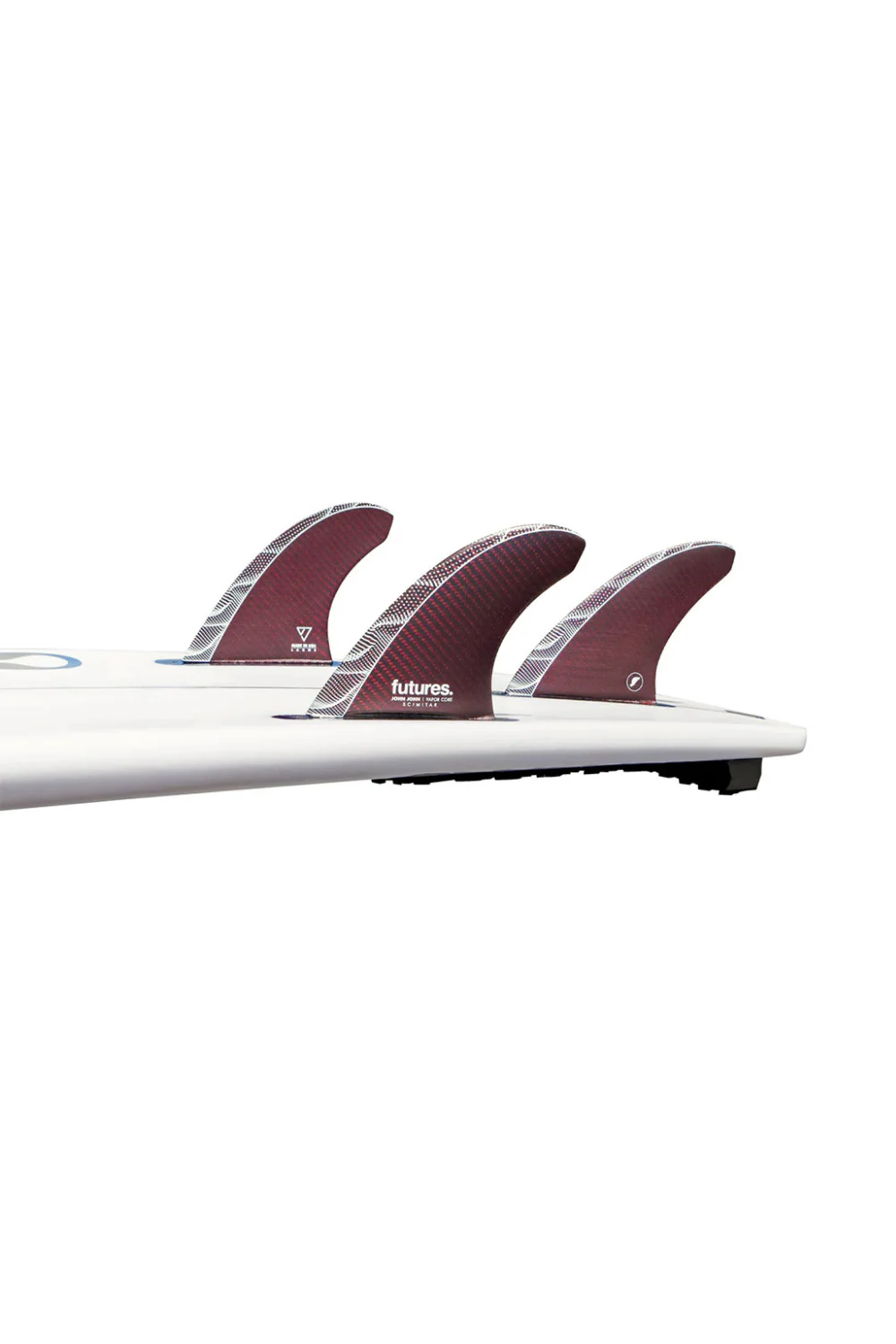 Futures John John Florence Vapor Core Scimitar Surfboard Thruster Fins Red - Image 3