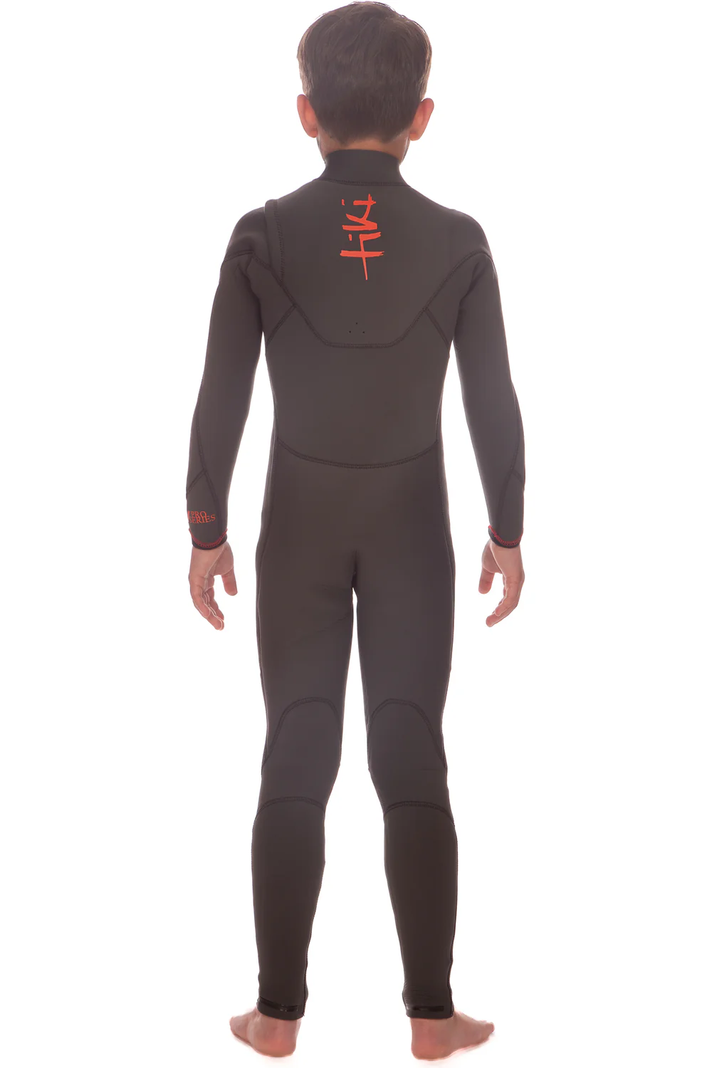 Tiki Zepha 4/3mm Junior Wetsuit Chest Zip Charcoal - Image 4