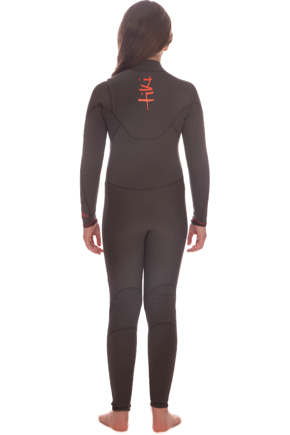Tiki Zepha 4/3mm Junior Wetsuit Chest Zip Charcoal - Image 5