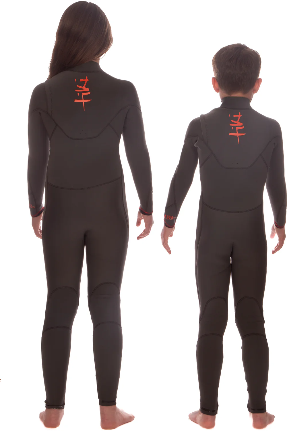 Tiki Zepha 4/3mm Junior Wetsuit Chest Zip Charcoal - Image 8