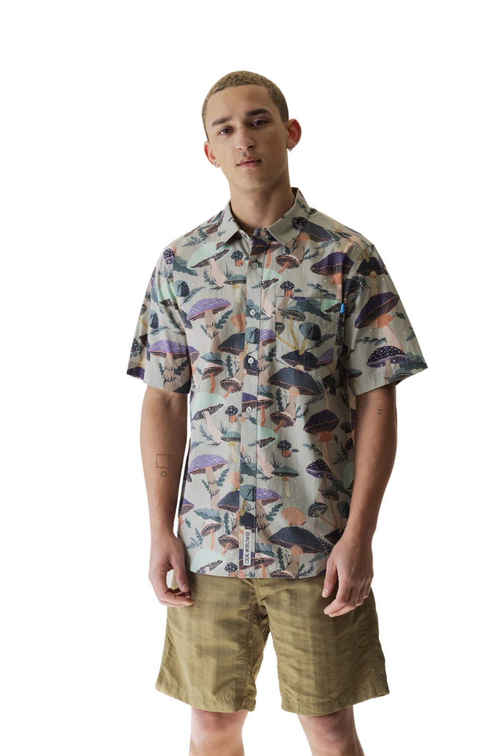 Kavu Festaruski Mens Short Sleeve Shirt Mushroom Realm