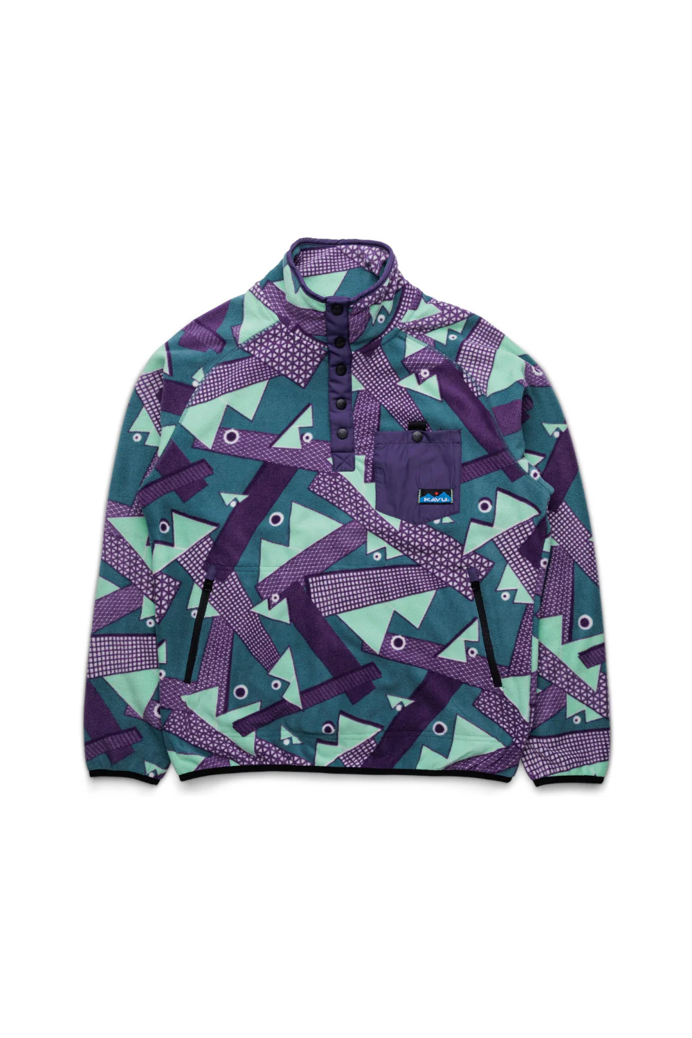 Kavu Teannaway Mens Polar Fleece Snap Pullover Mountain Court - Image 3