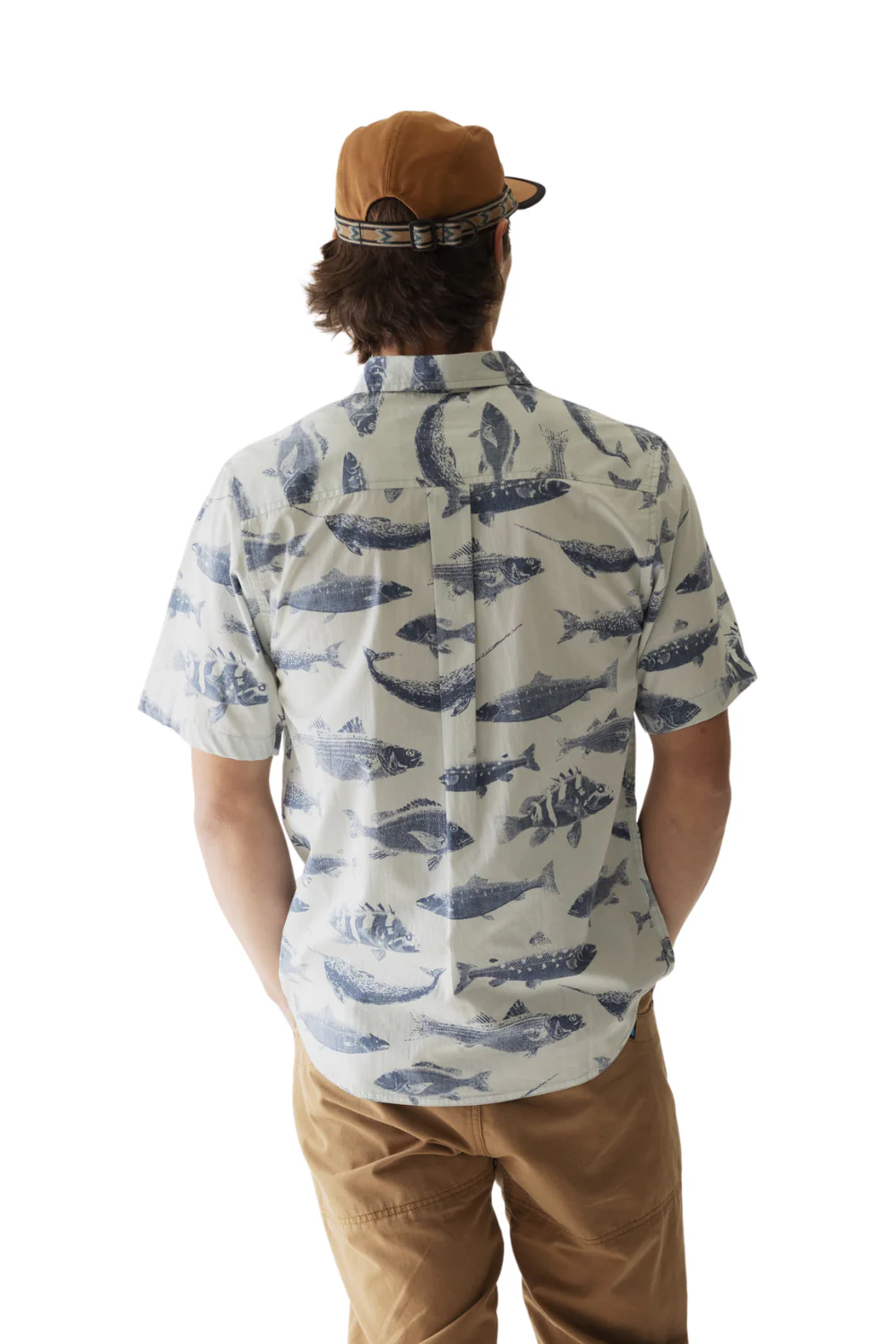 Kavu Topspot Mens Short Sleeve Shirt Big Blue Fish - Image 2