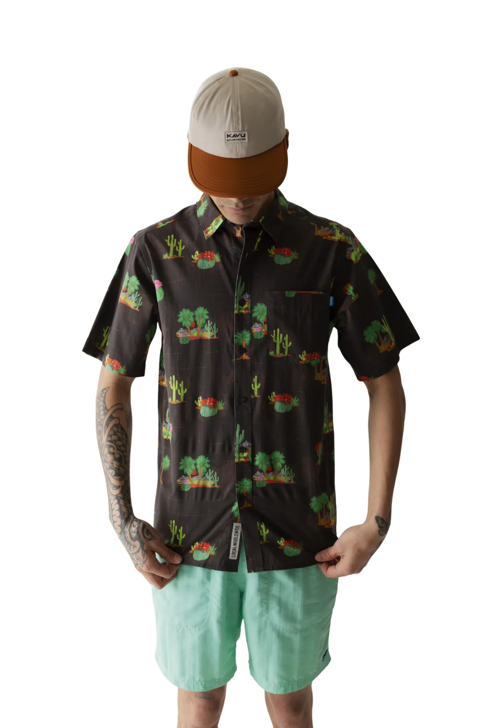 Kavu The Jam Mens Short Sleeve Shirt Wild Desert