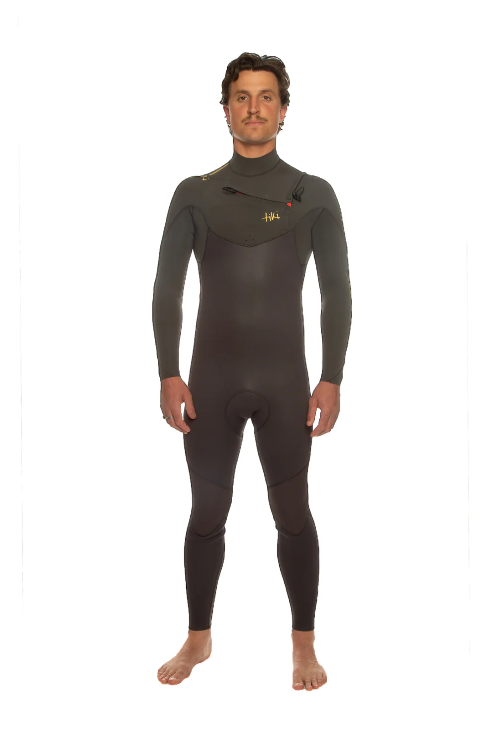 Tech 3/2mm Mens Wetsuit Chest Zip Charcoal