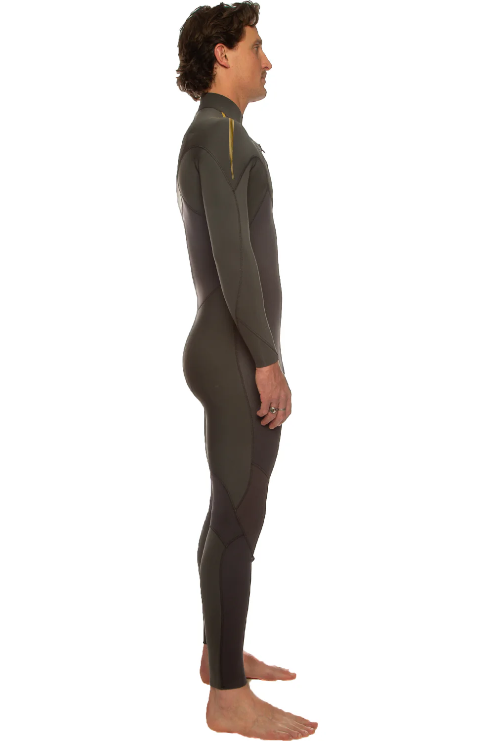 Tech 3/2mm Mens Wetsuit Chest Zip Charcoal - Image 3
