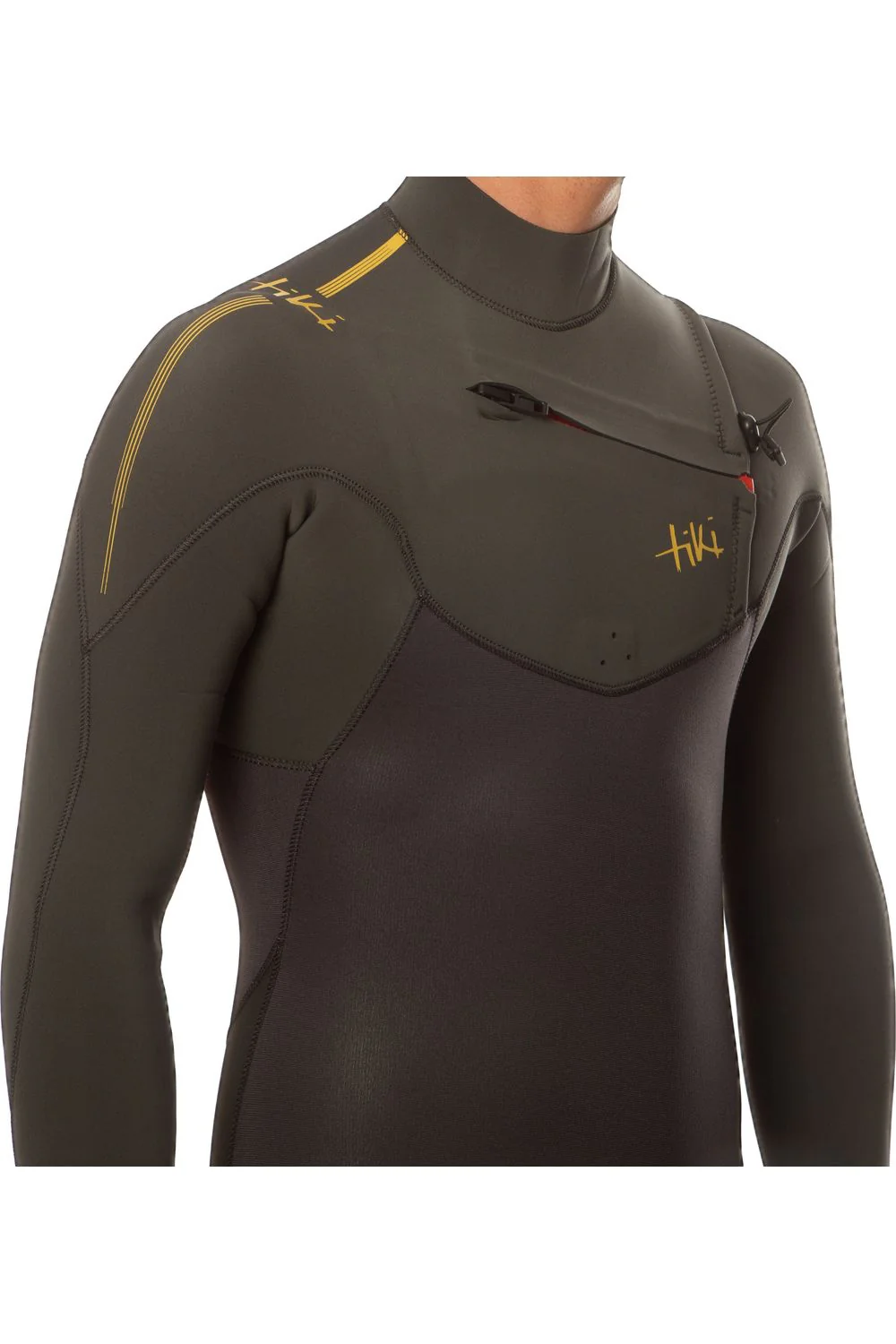 Tech 3/2mm Mens Wetsuit Chest Zip Charcoal - Image 7