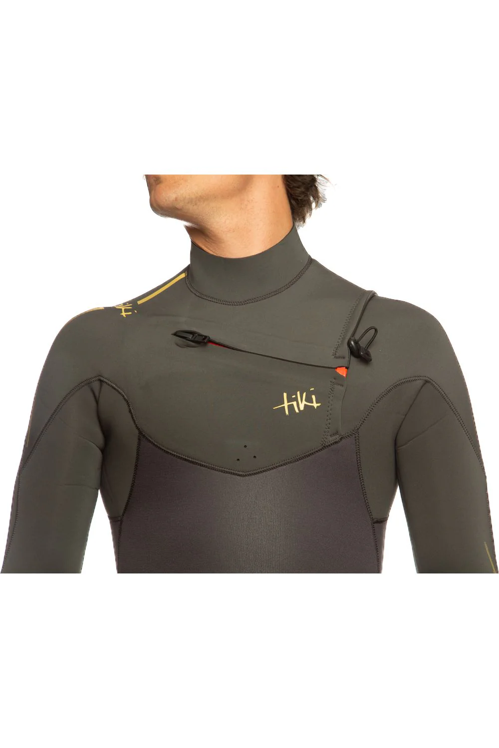 Tech 3/2mm Mens Wetsuit Chest Zip Charcoal - Image 8
