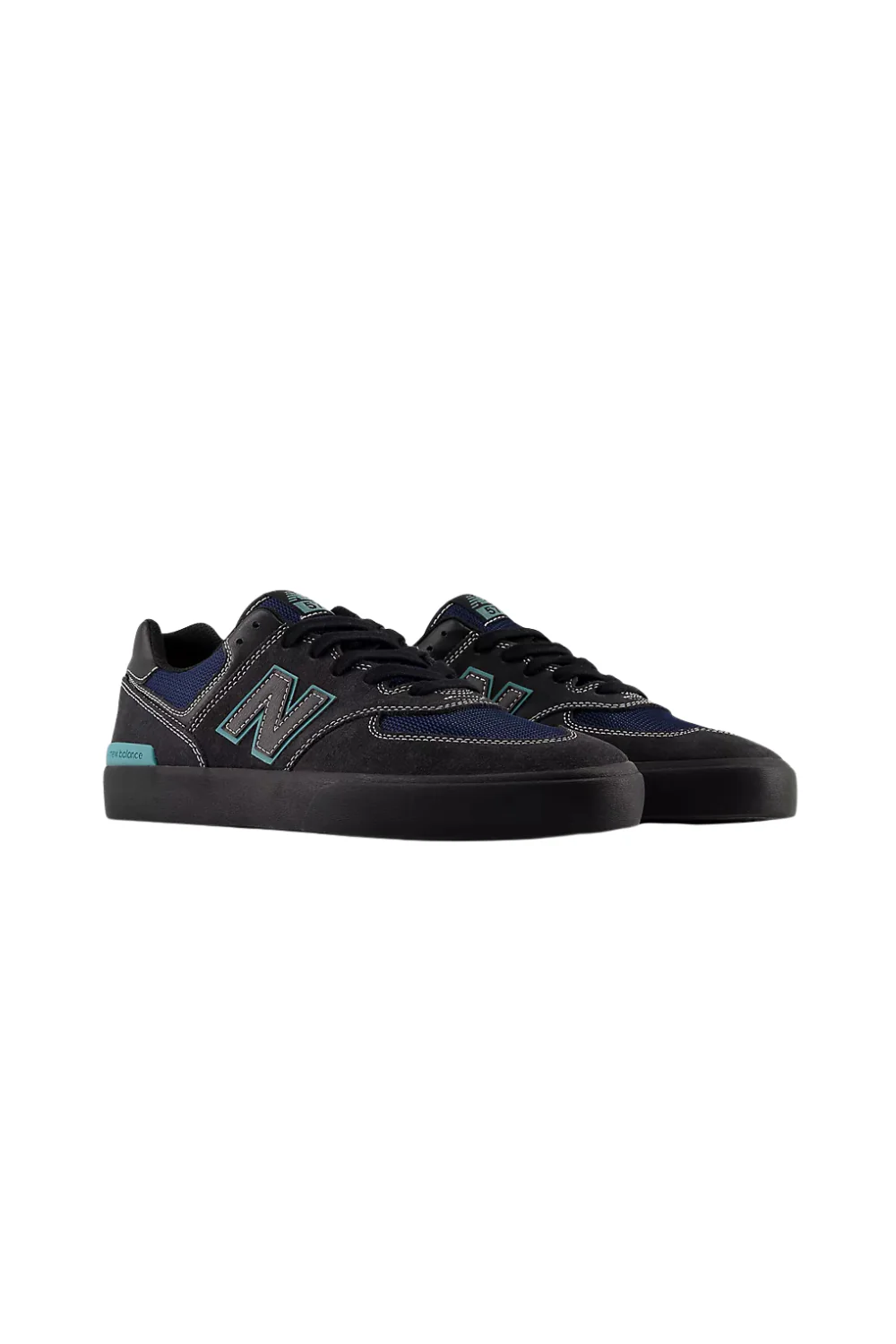 New Balance Numeric 574 Vulc Mens Shoes Faded Black/Faded Teal - Image 2