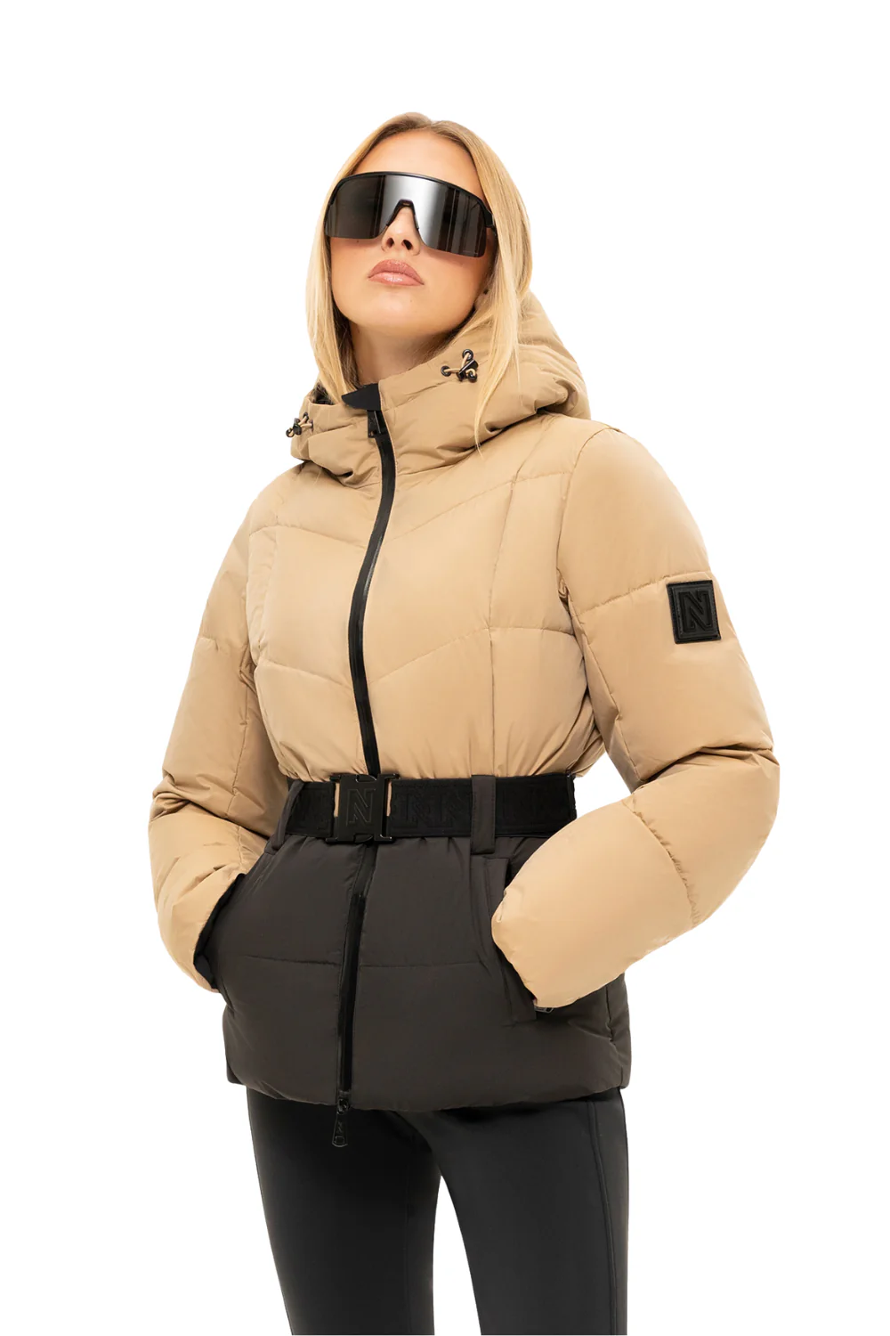 Nikkie Nateland Contrast Womens Ski Jacket Hummus