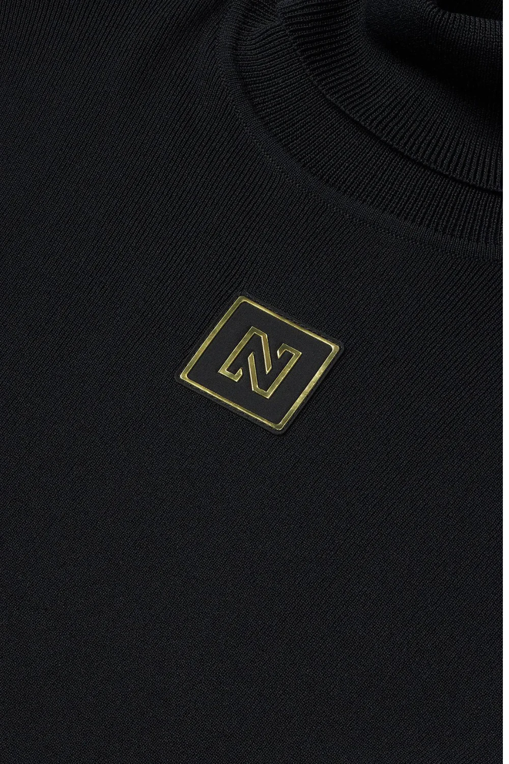 Nikkie Noroton Shiny Turtleneck Base Layer Top Black - Image 4