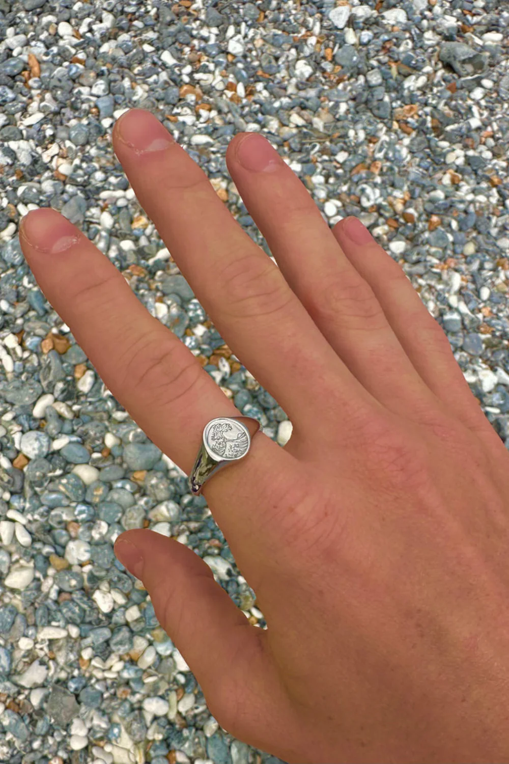 Ocean Jewel Kanagawa Signet Ring Silver - Image 3