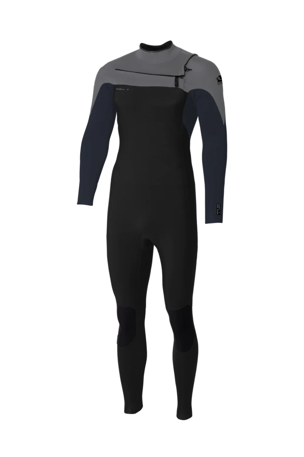 O'Neill Epic 4/3 Mens Chest Zip Wetsuit Black/Slate/Smoke