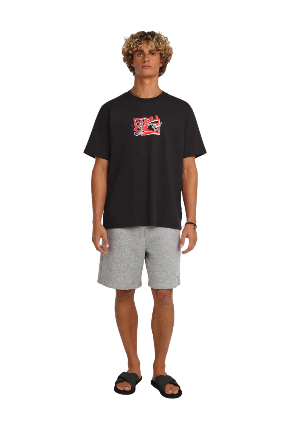 O'Neill Essentials 90'S Logo Mens T-Shirt Black Out - Image 4