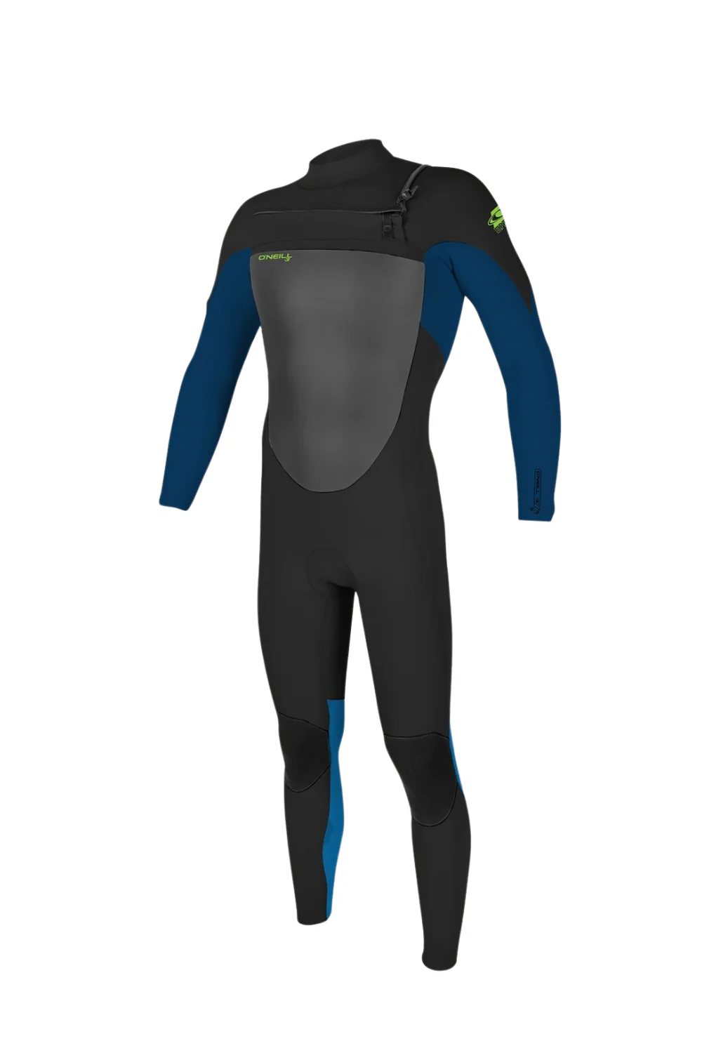 O'Neill Youth Epic 4/3mm Wetsuit Chest Zip Black/Deep Sea/Bali Blue