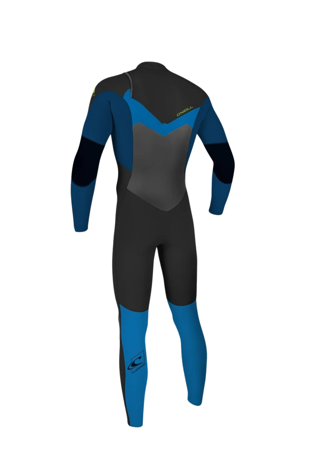 O'Neill Youth Epic 4/3mm Wetsuit Chest Zip Black/Deep Sea/Bali Blue - Image 2