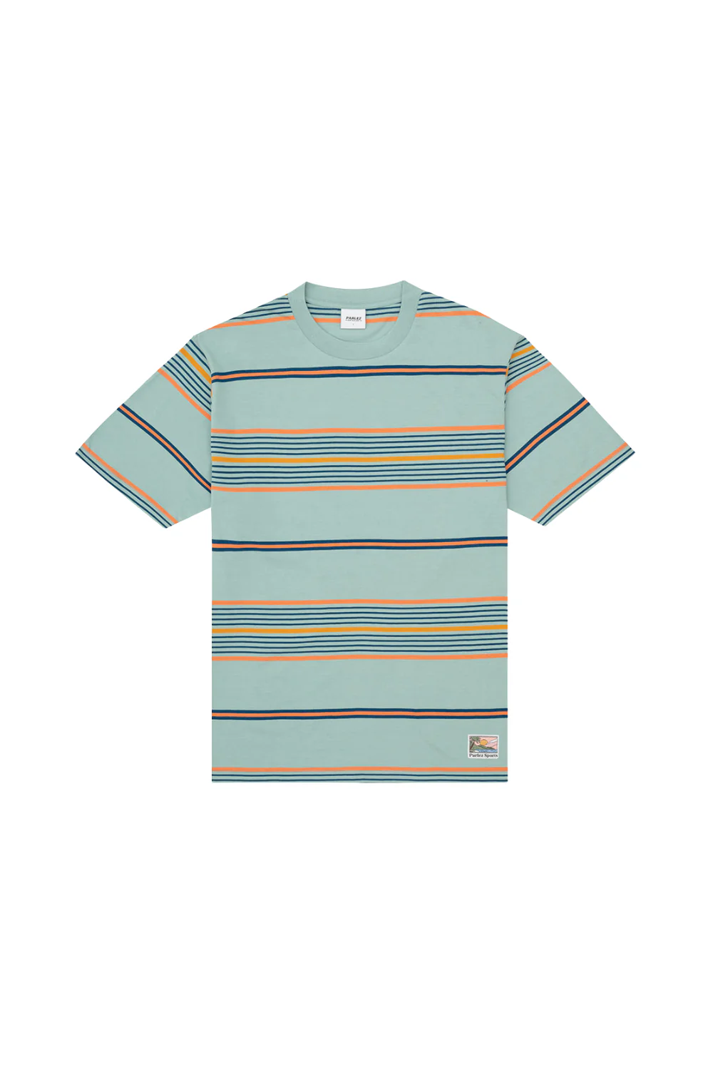 Parlez Calm Mens Yarn Dyed Stripe T-Shirt Mineral