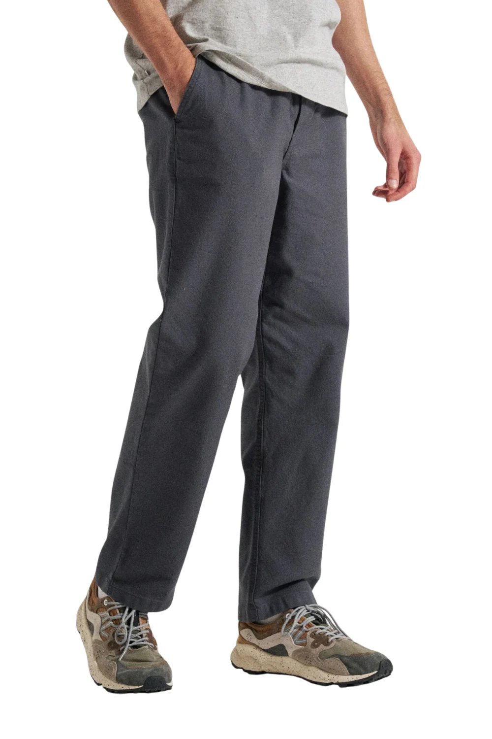 Passenger Adventurer Mens Organic Canvas Trousers Charcoal - Image 3