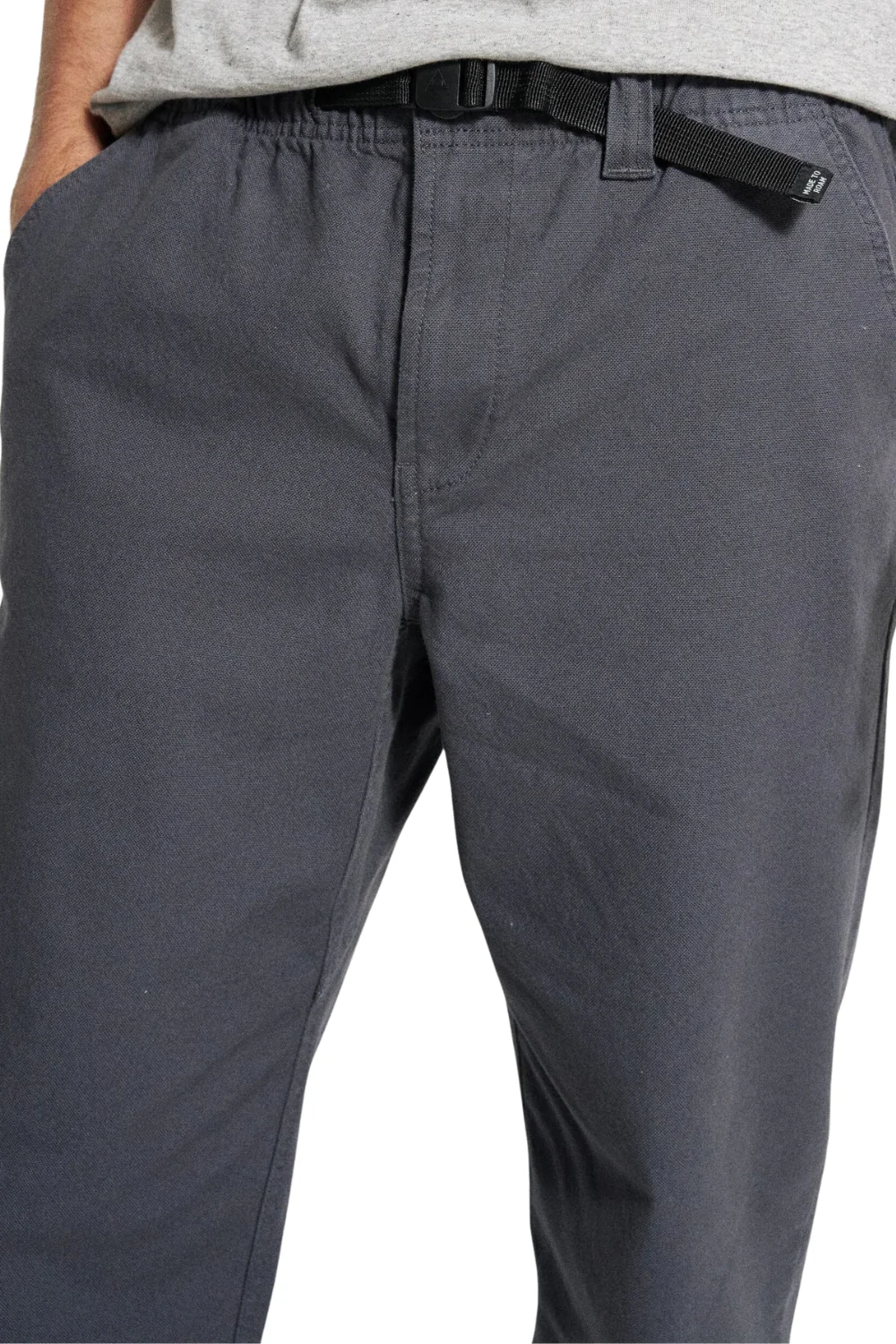 Passenger Adventurer Mens Organic Canvas Trousers Charcoal - Image 4