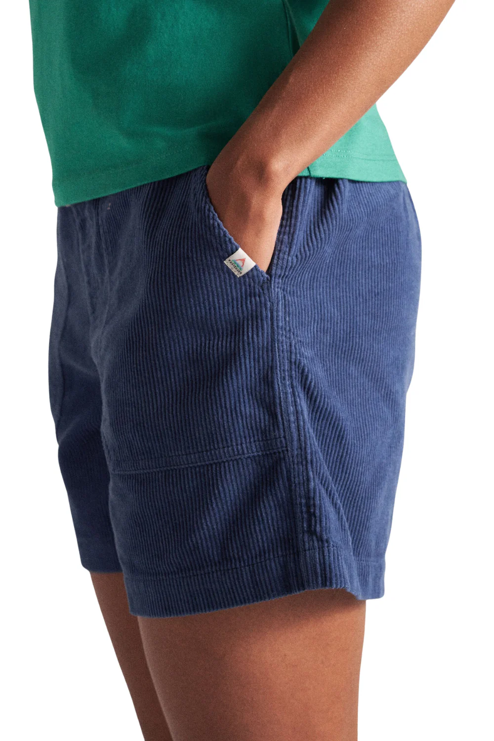 Passenger Avian Womens Organic Cord Shorts Dark Denim - Image 4