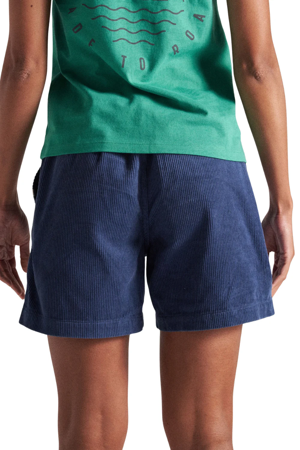 Passenger Avian Womens Organic Cord Shorts Dark Denim - Image 5