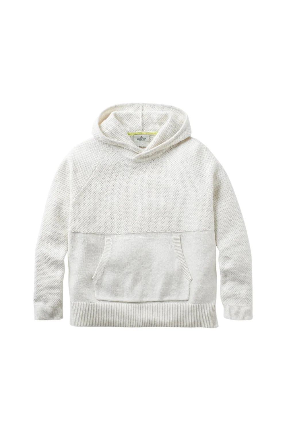 Passenger Cove Organic Cotton Knitted Hoodie Off White